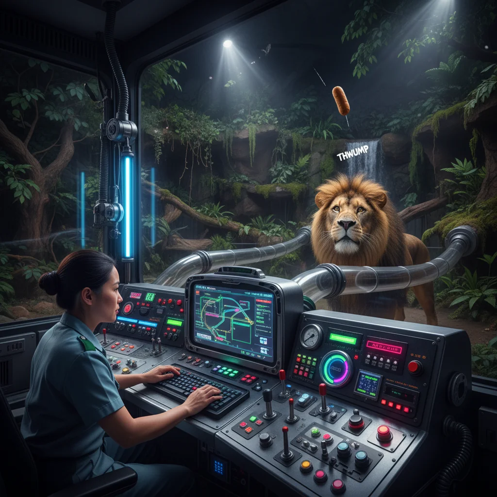 Singapore Night Safari Now Shoots Live Prey at Predators Via Pneumatic Tube