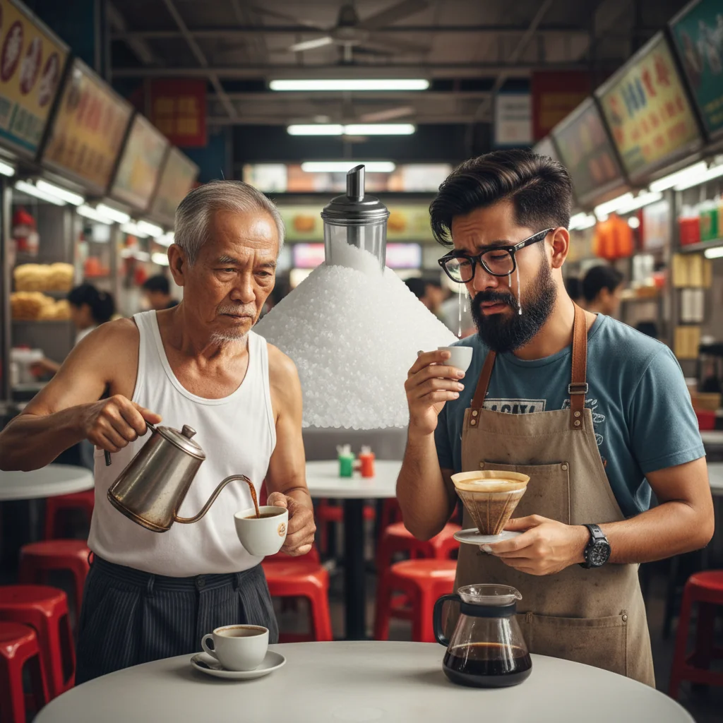 Singapore’s Coffee War: Hipsters Now Mandatory Serving Kopi With Tiny Artisan Rice Crackers