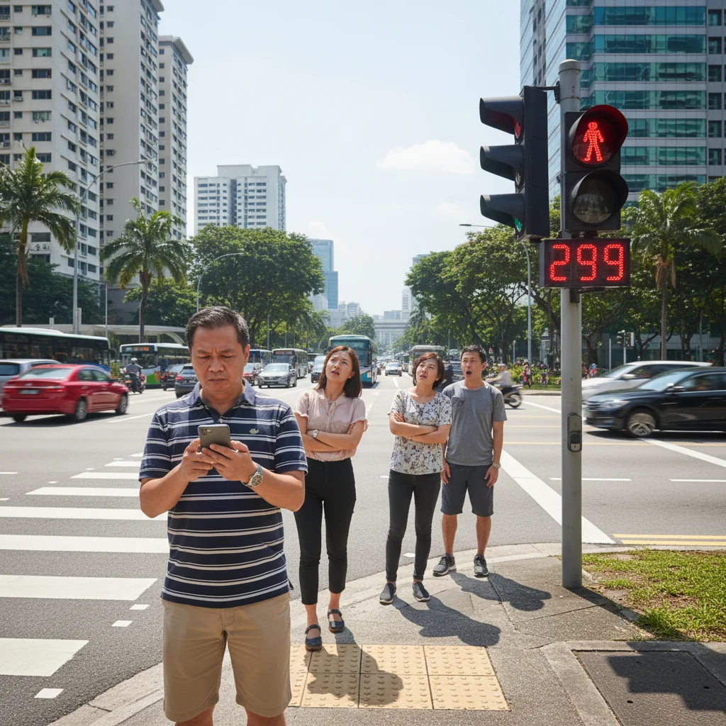 Singapore Pedestrian Wait Times Now Longest Mandatory Meditation Sessions Globally