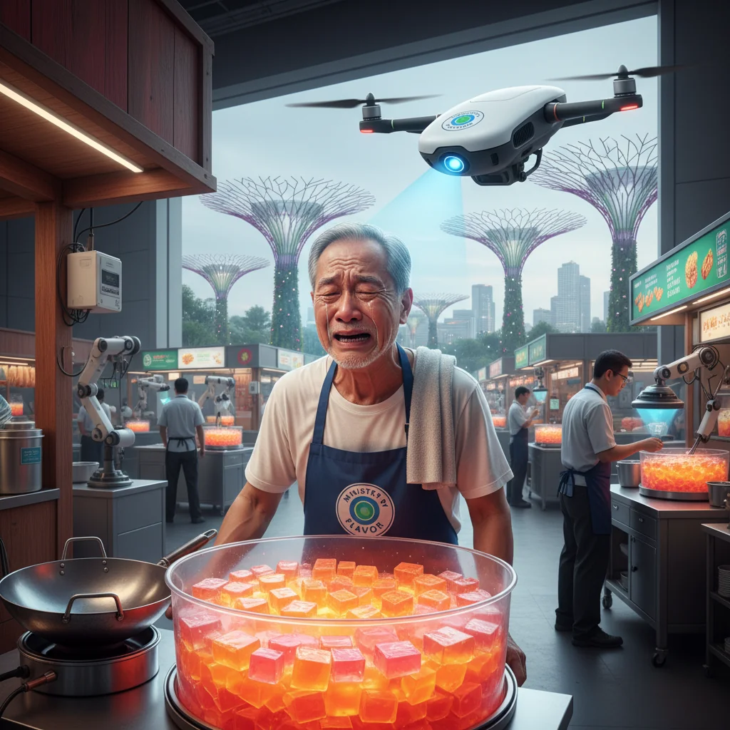 Singapore Replaces All Food Stalls With Hygienic, Soul-Crushing Meat Vats