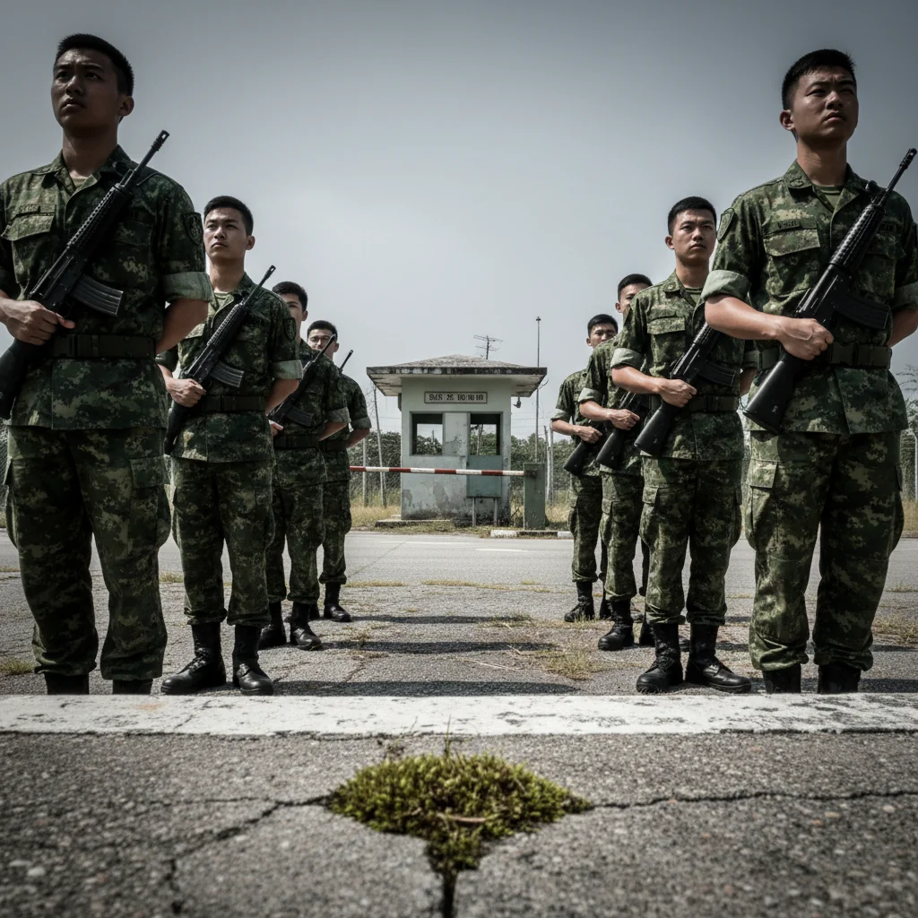 National Service Singapore: Guards Now Trained to Stare Down Empty Gates