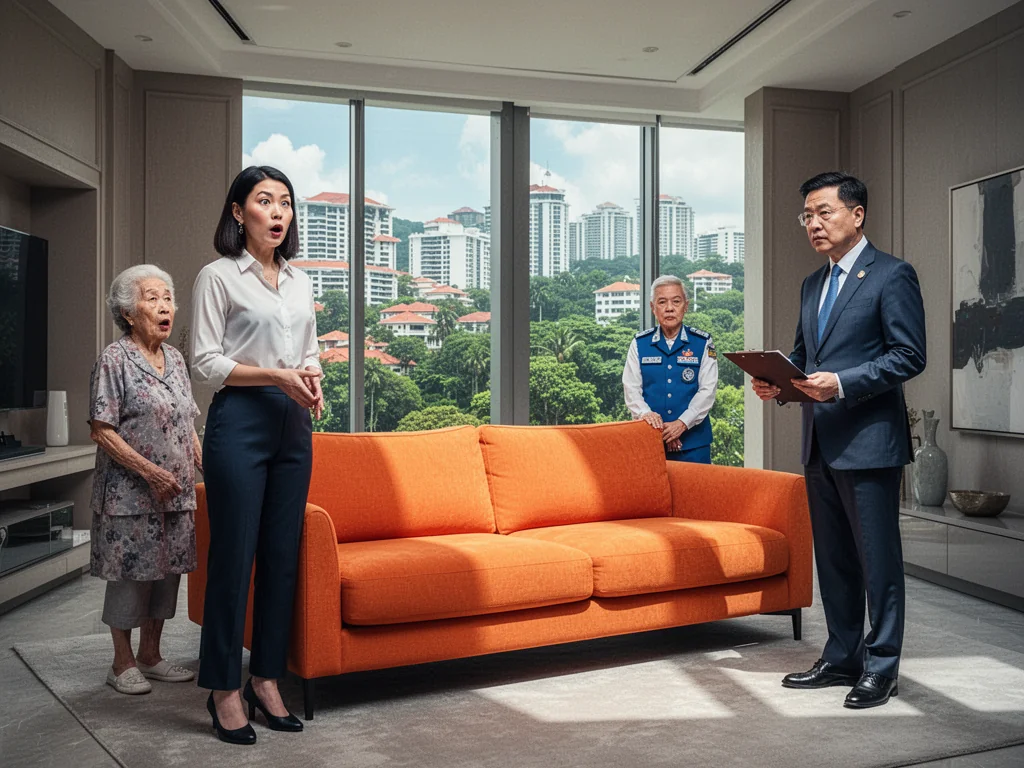 Bukit Timah Woman's Fearless Orange Sofa Rocks Nation, Threatens Beige HDB Hegemony