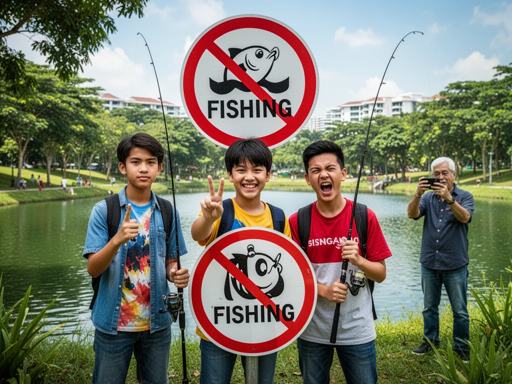 Sinkies Outraged: Teens Dare To Fish Where Angels Fear To Cast!