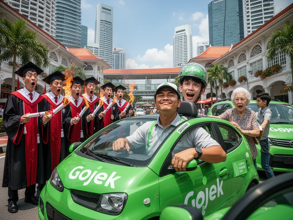 Singapore Degree Holders Panic As Gojek Driver Out-Earns Entire Bloodlines