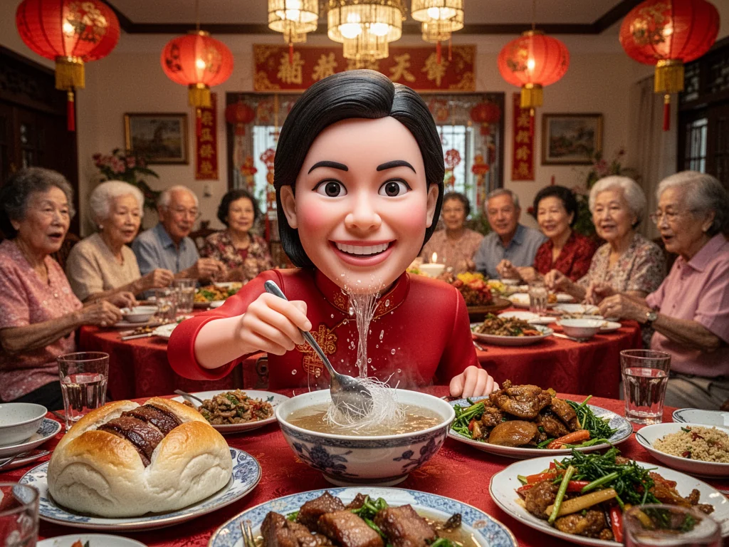 Local Singapore Woman Deploys Tactical Decoy To Survive Annual CNY Uterus Interrogation