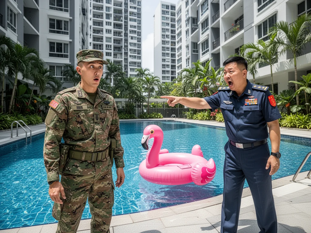Singapore NS Recruit Accurately Secures Neighbouring Condo’s BBQ Pit Instead Of Camp