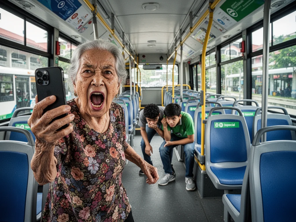 Singaporean Auntie Successfully Bullies Teen Off Empty Public Bus