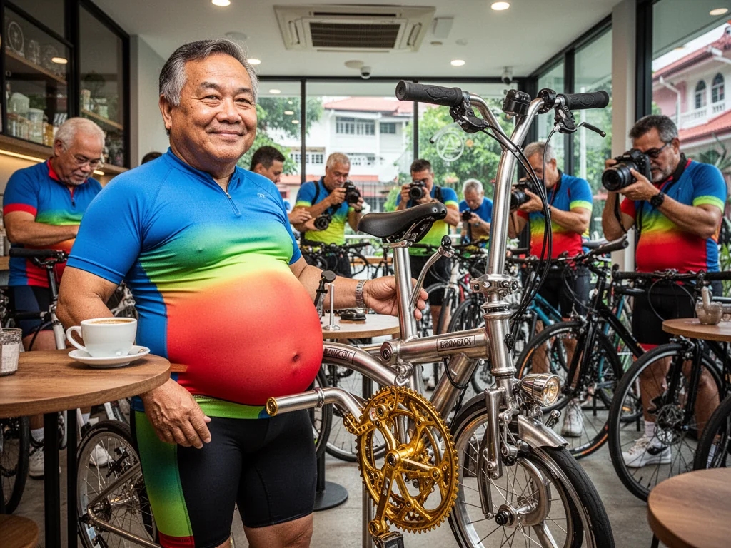 Singapore Men Spend $12,000 On Titanium Foldies To Cycle 400 Metres