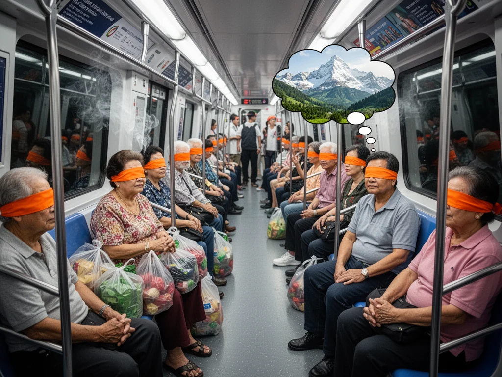 Singaporeans start wearing blindfolds to avoid seeing their future