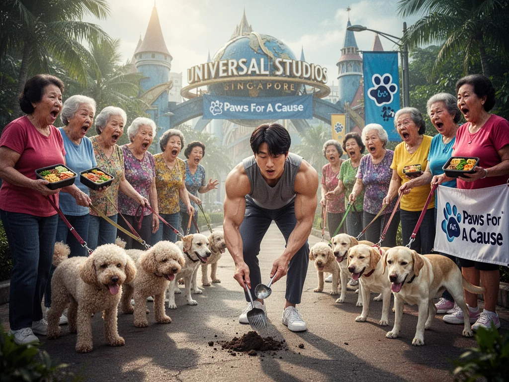 Thirsty Singaporeans Pay $70 To Watch Buff Korean Man Pick Up Dog Shit
