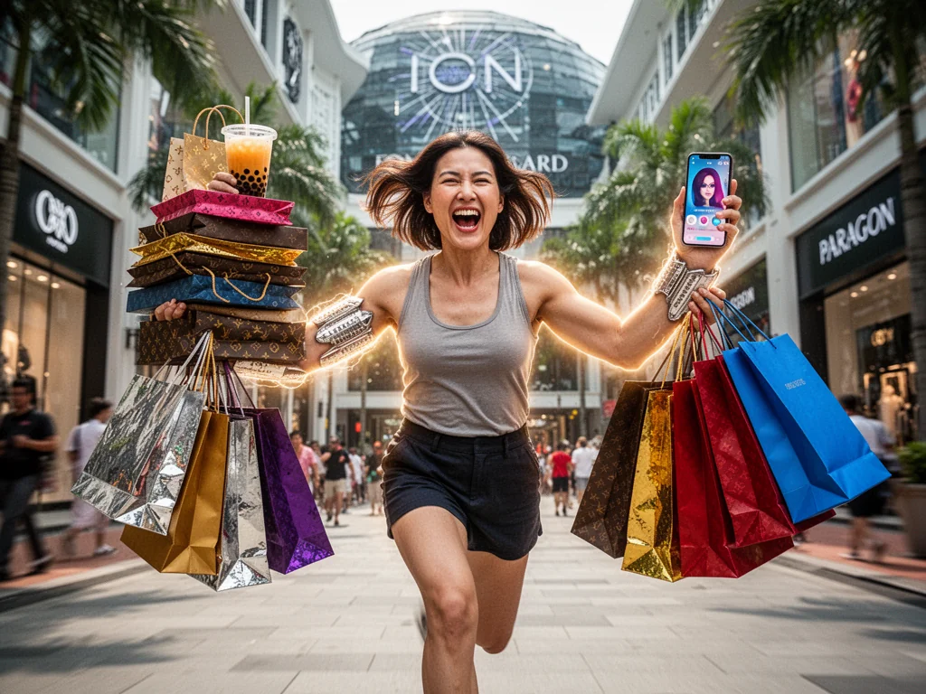 Singapore Woman Evolves Third Arm To Carry More Luxury Bags