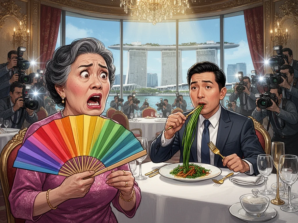 BREAKING NEWS: TAIWANESE CELEBRITY SUCCESSFULLY EATS LUNCH IN SINGAPORE