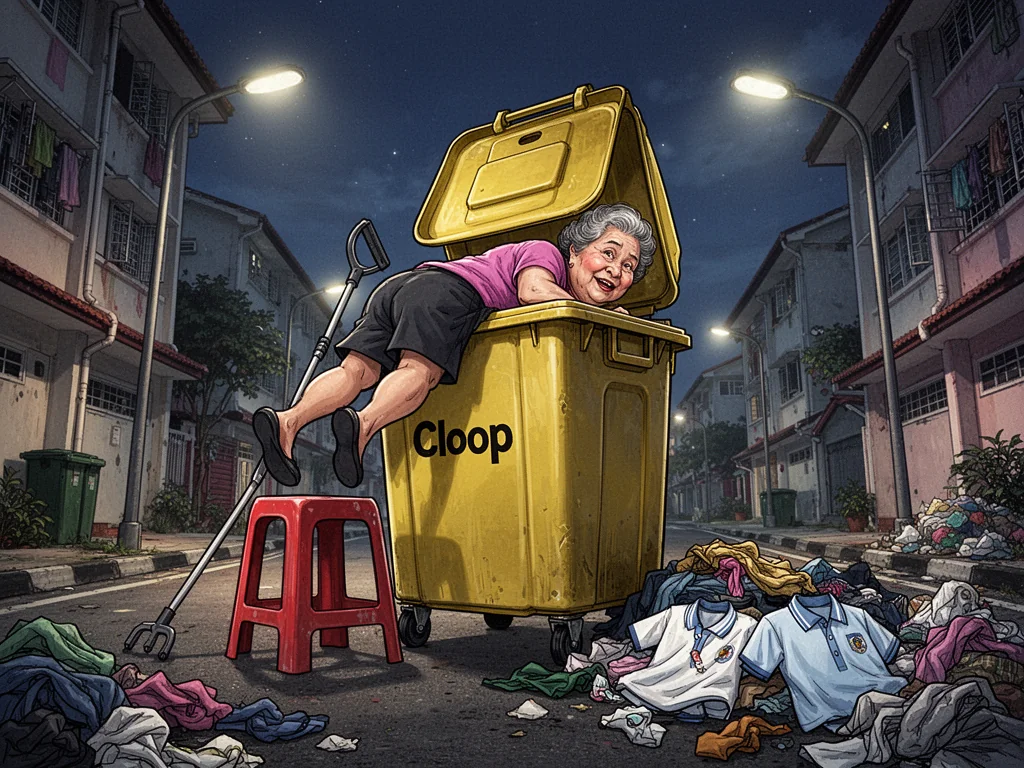 Jurong Auntie Rebrands Bin Diving As ‘Aggressive Luxury Thrifting’