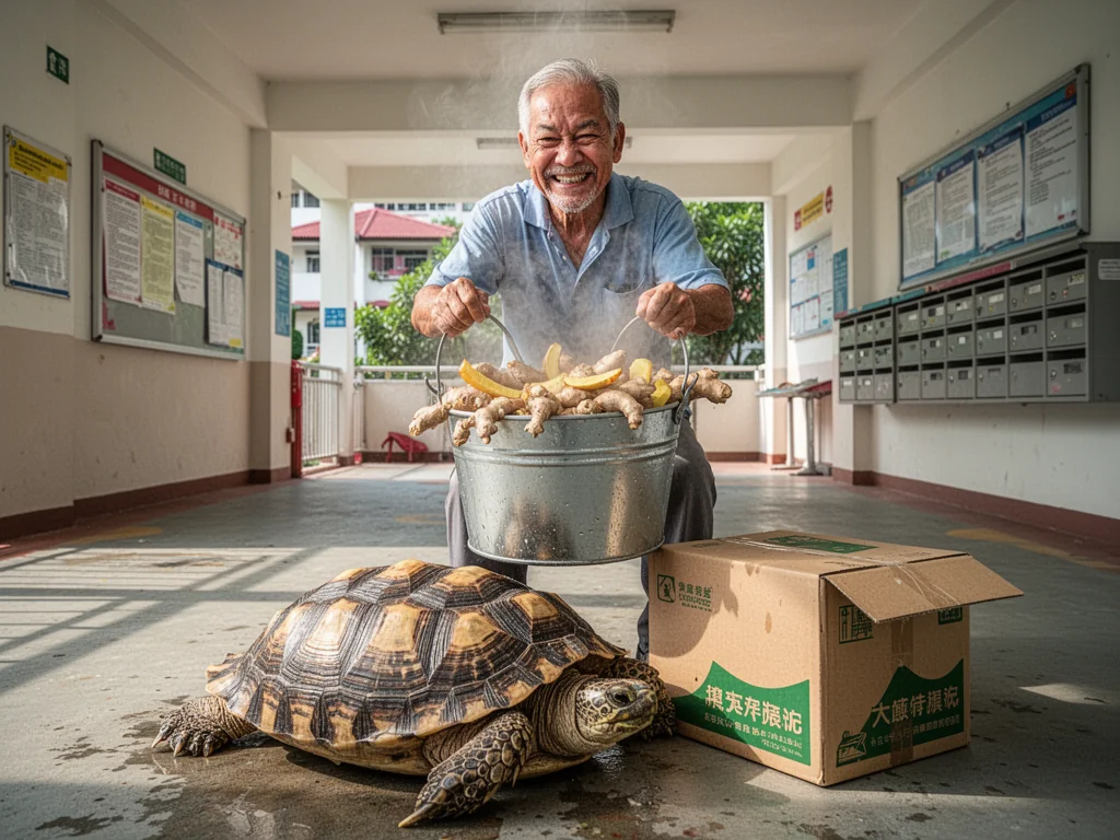 Lucky Fernvale Uncle Finds Free Soup Ingredients At Void Deck