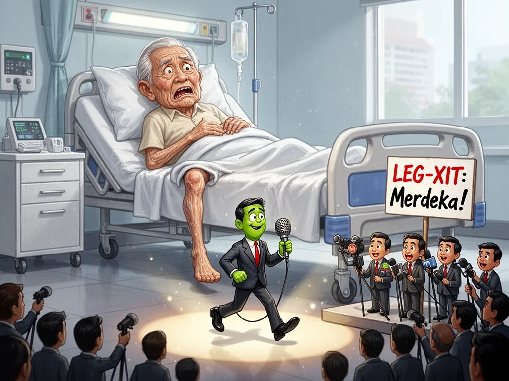 Mahathir’s Leg Successfully Secedes From Body, Cites Differences In Ideology