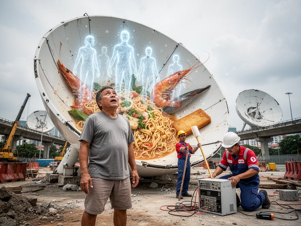 Singtel Dismantles BKE Satellite Dishes After Realising Internet Uses Cables