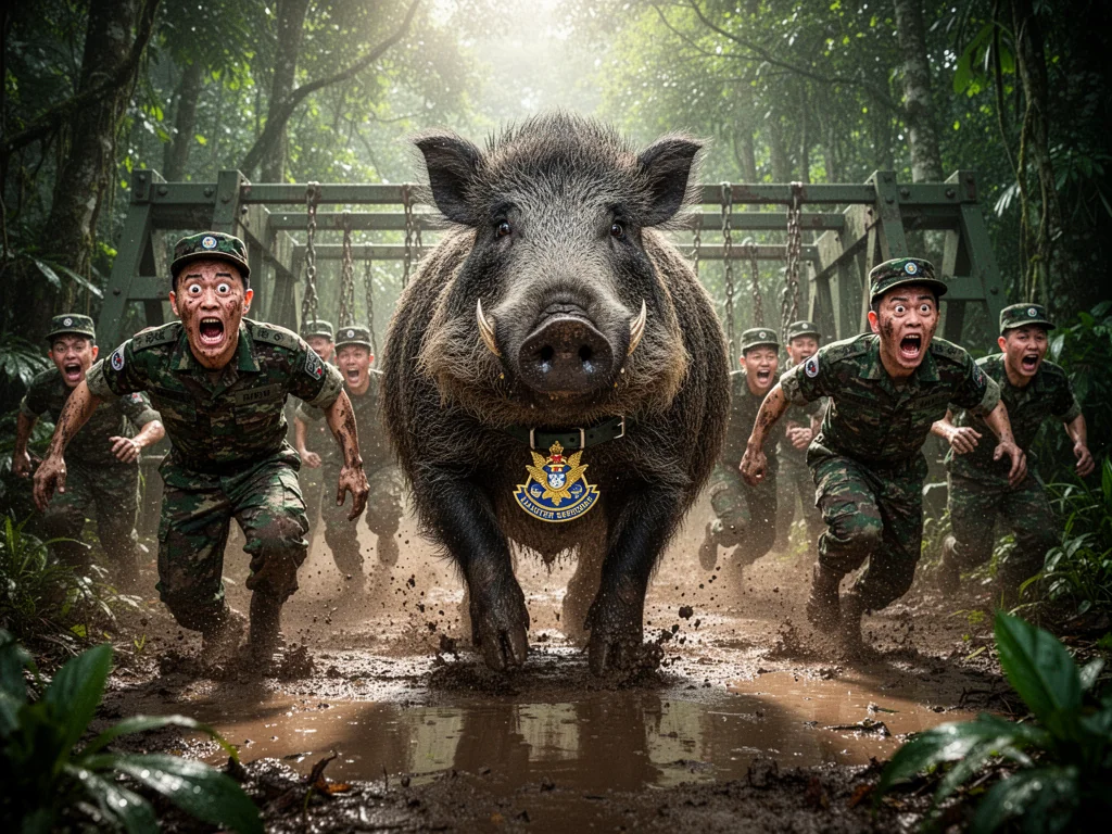 SAF Promotes Wild Boar To Master Sergeant To Fix Soft Recruits