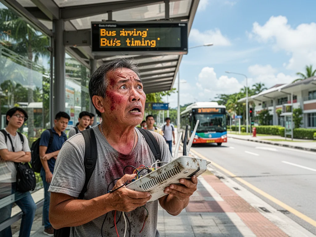 Punggol Man Forced To Guess Bus Timing Like A Primitive Savage