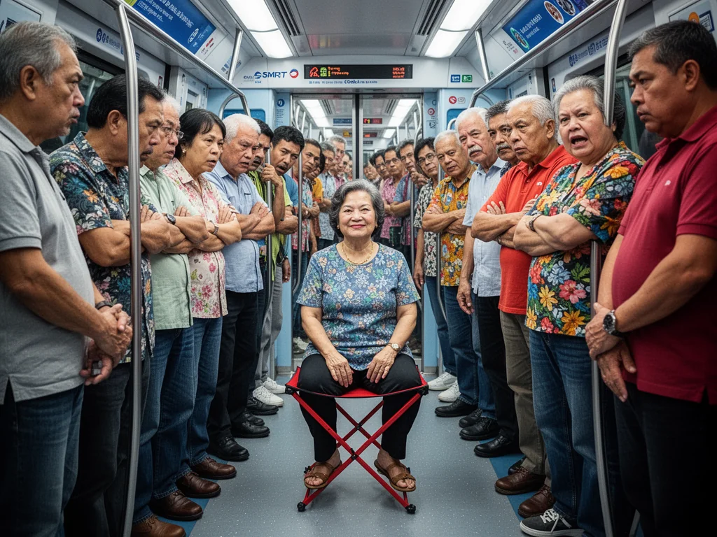 SMRT Commuter Asserts Absolute Dominance With $4 Foldable Camping Stool