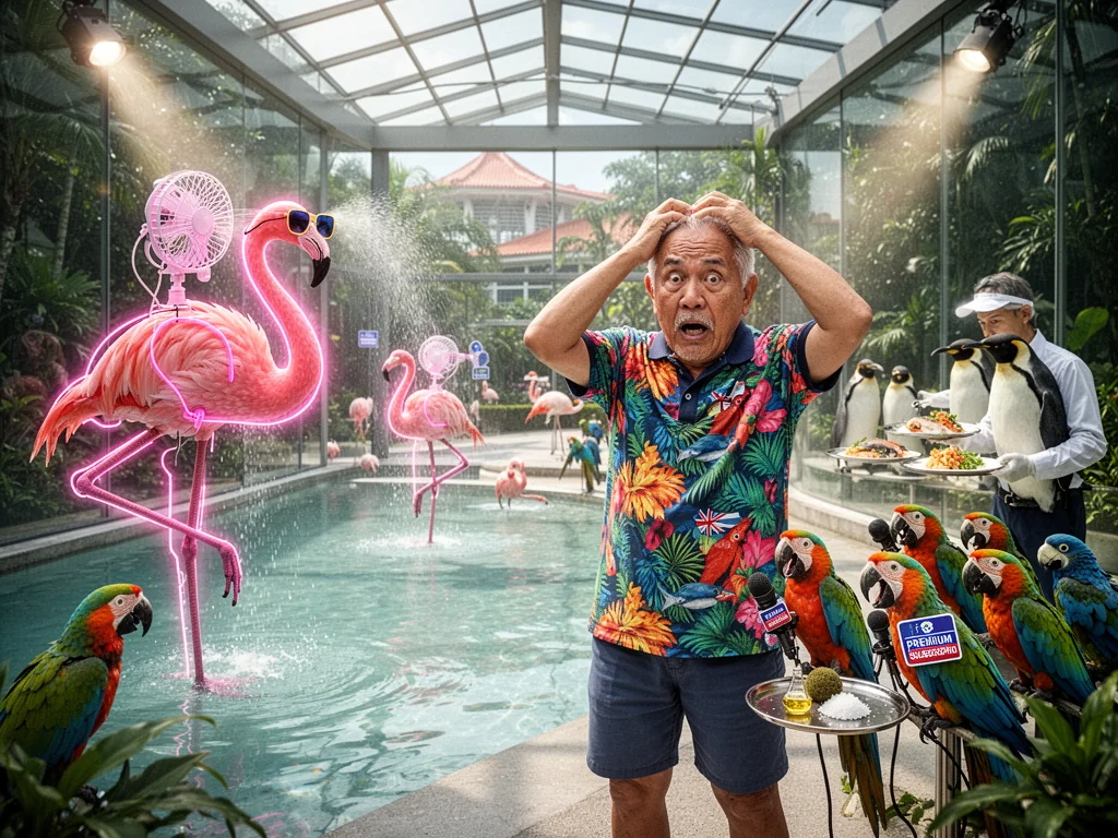 Mandai Bird Paradise Flamingos Demand Air-Con After Jurong Slum Relocation