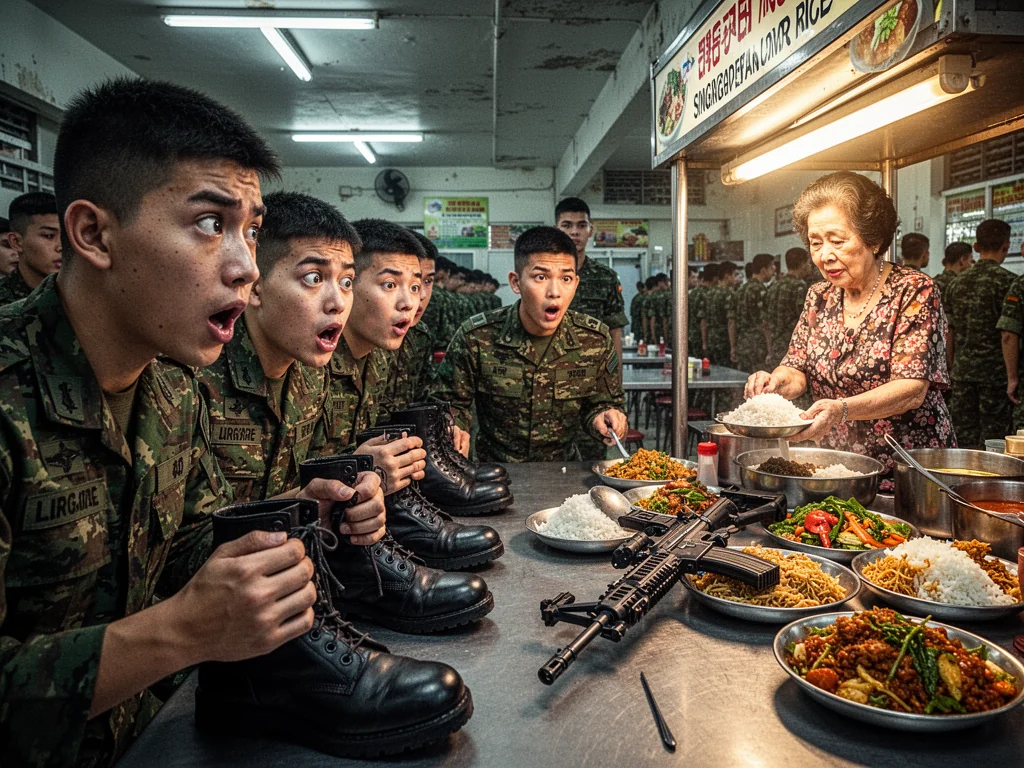 Entire Infantry Battalion Convinces Themselves 62-Year-Old Canteen Auntie Is A ‘Solid 9’