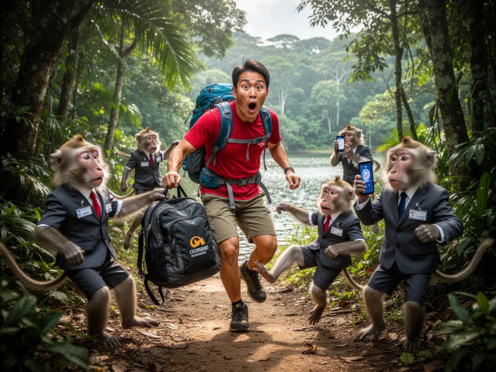 MacRitchie Macaques Promoted To Ministers For Successfully Mugging Hikers