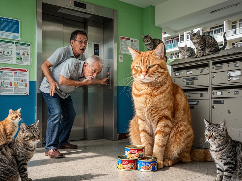 Fat Void Deck Cat Demands Rental Payments In Premium Sashimi