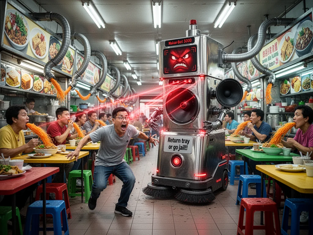 NEA Unveils Tray-Return Robot That Tases Non-Compliant Diners