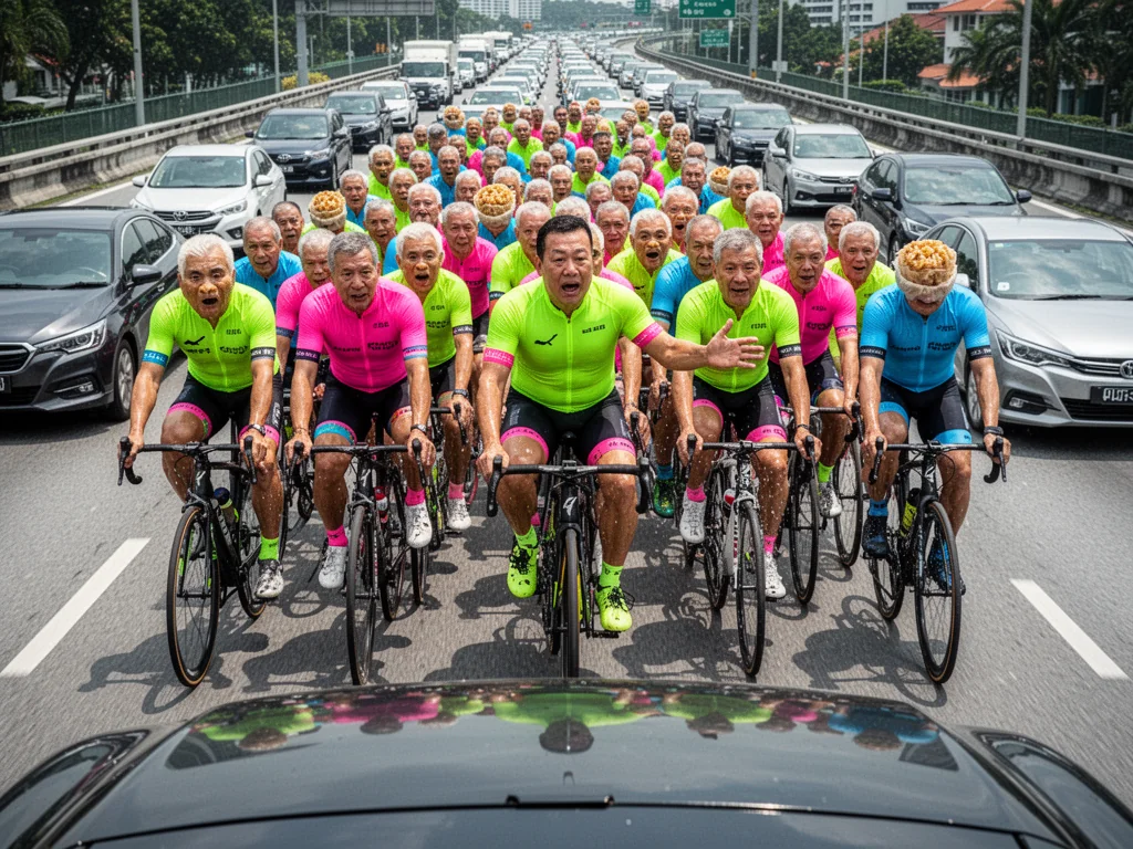 LTA Declares 50-Man Lycra Peloton A Protected National Monument
