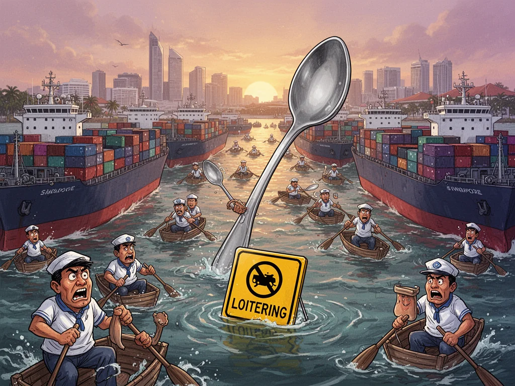 Cheapskate Cargo Ships Clog Singapore Waters Just To Window Shop