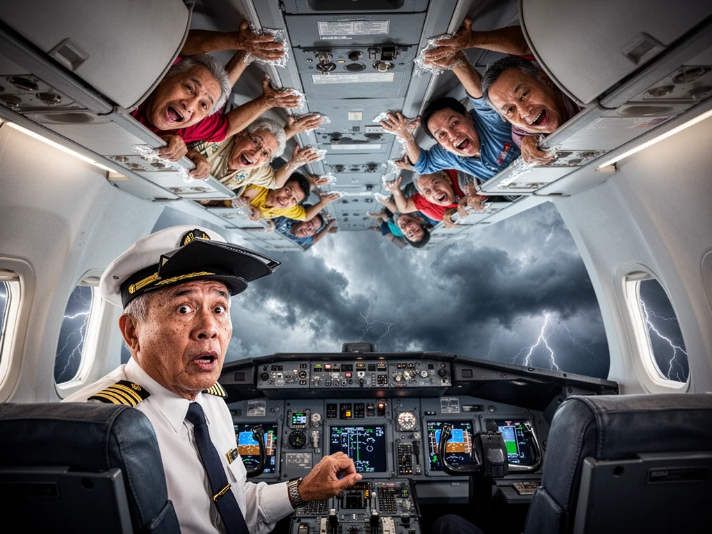 SIA Captain Removes Sunshade To Find Passengers Glued To Ceiling
