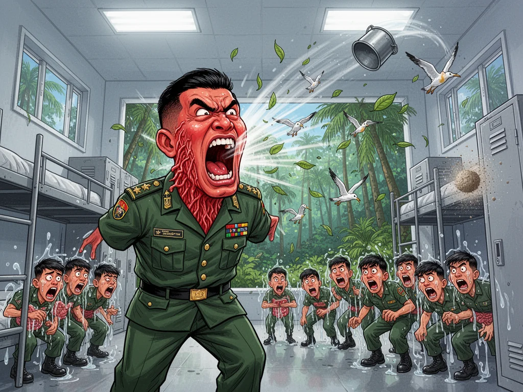 Local Encik’s Lungs Declared Biological Weapon After Scolding Recruits Into Oblivion