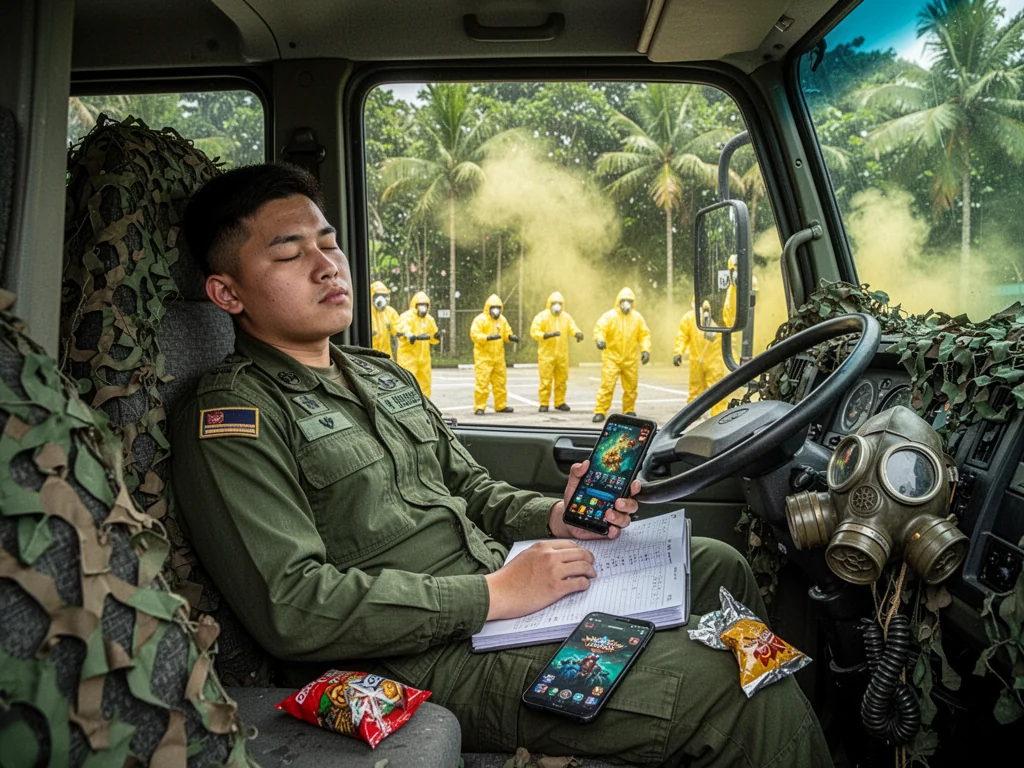 Lazy SAF Driver Awarded Medal For Sleeping Through Entire Battalion Exercise