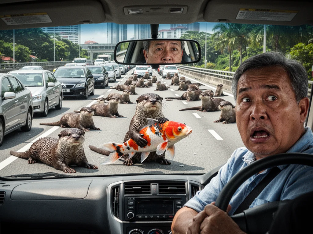 LTA Declares Road-Crossing Otters Legally Superior To Human Commuters